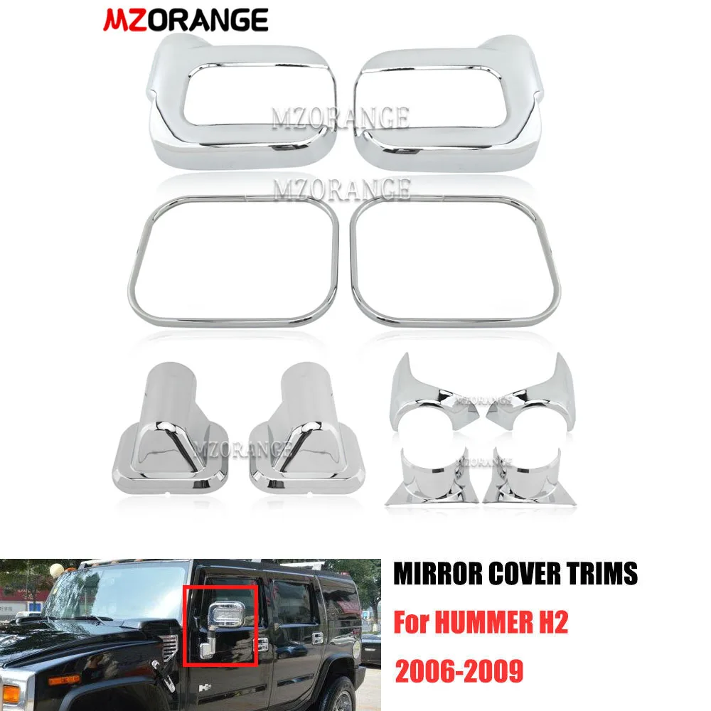 SIDE MIRROR COVER TRIMS For HUMMER H2 SUV SUT 2006 2008 2009 CHROME