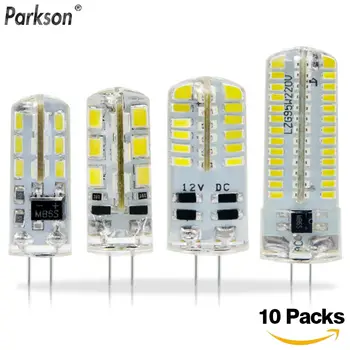 

10pcs G4 LED Bulb SMD 2835 3014 DC 12V AC 220V High Power 3W Corn Bulb Chandelier Lights Bulb LED Lamp Replace Halogen Lights