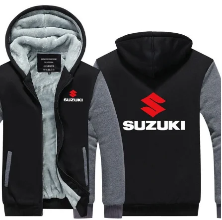Зимний флисовый теплый мужской свитер для Suzuki, зимний утепленный джемпер, пальто с длинным рукавом, толстовки d