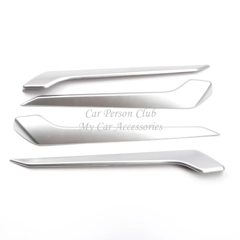 Carbon Fibre Interior Door Handle Bowl Trims Up Armrest Frame Molding Cover For Toyota RAV4 RAV 4 Car Accessories - Цвет: A-Style Silver