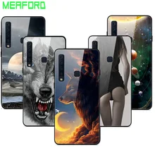 Чехол из закаленного стекла для samsung Galaxy A9, чехол с планетой космосом, стеклянный чехол на заднюю панель для samsung A9 A920F A920 A9S, чехол