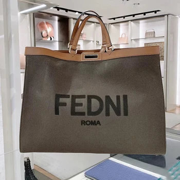 

2020 New Large Capacity Casual Tote Bag Printed Letters Canvas Bag Fashion Shoulder Bags High Quality Women Purse and Handbags