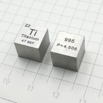 

Titanium Ti Periodic Table Cube 99.5% Pure Length 10mm Weight 4.57g