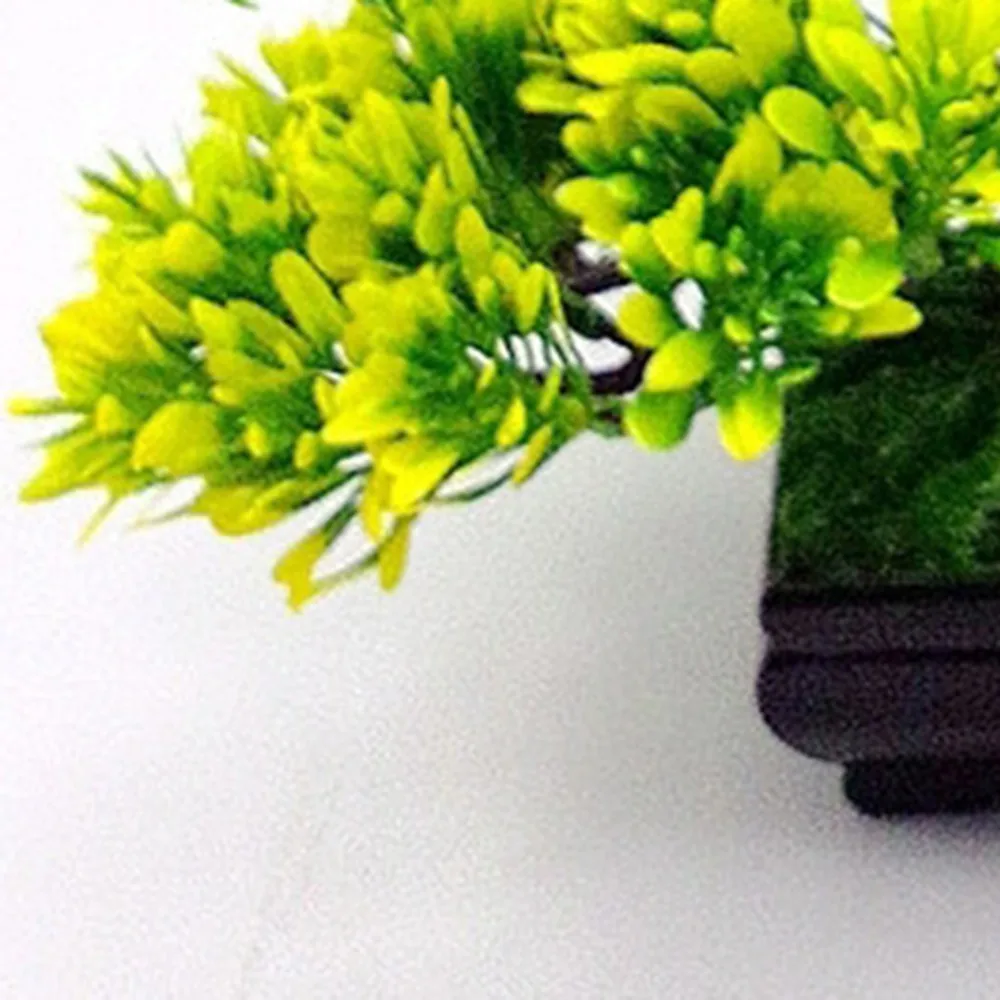 Искусственный бонсай дерево декоративные растения для аквариума зеленые пластиковые растения сосны украшения дома сада