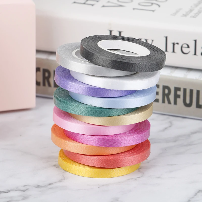 1pcs 10m Small Roll Ribbon Birthday Party Wedding Decor Balloon Silk Satin Ribbons For Crafts Bow Handmade Gift Wrap | Дом и сад