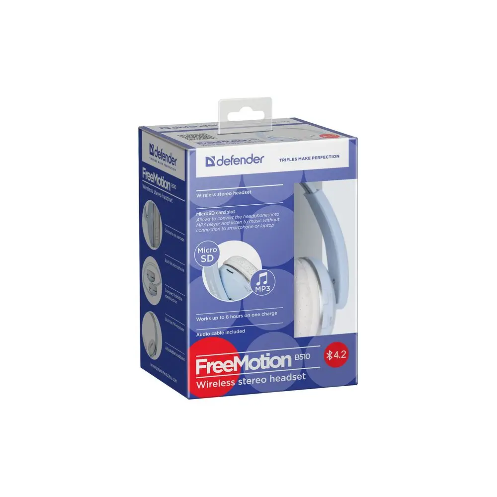 Гарнитура FreeMotion B510 голубой, Bluetooth