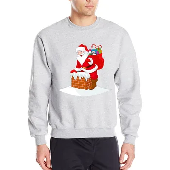 

Merry Christmas Men Sweatshirt Funny Sweatshirts Spring Autumn Hoodies Santa And Rudolph Pullover Hoodie Male Hooded Sportswear