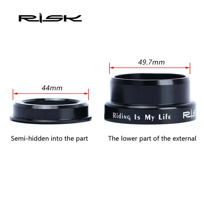 Risk DH-497/A/B/F MTB Bick набор головок для 44-49,7 мм алюминиевая коническая головка трубчатая рама с 28,6 мм стандартной прямой трубчатой Передней Вилкой