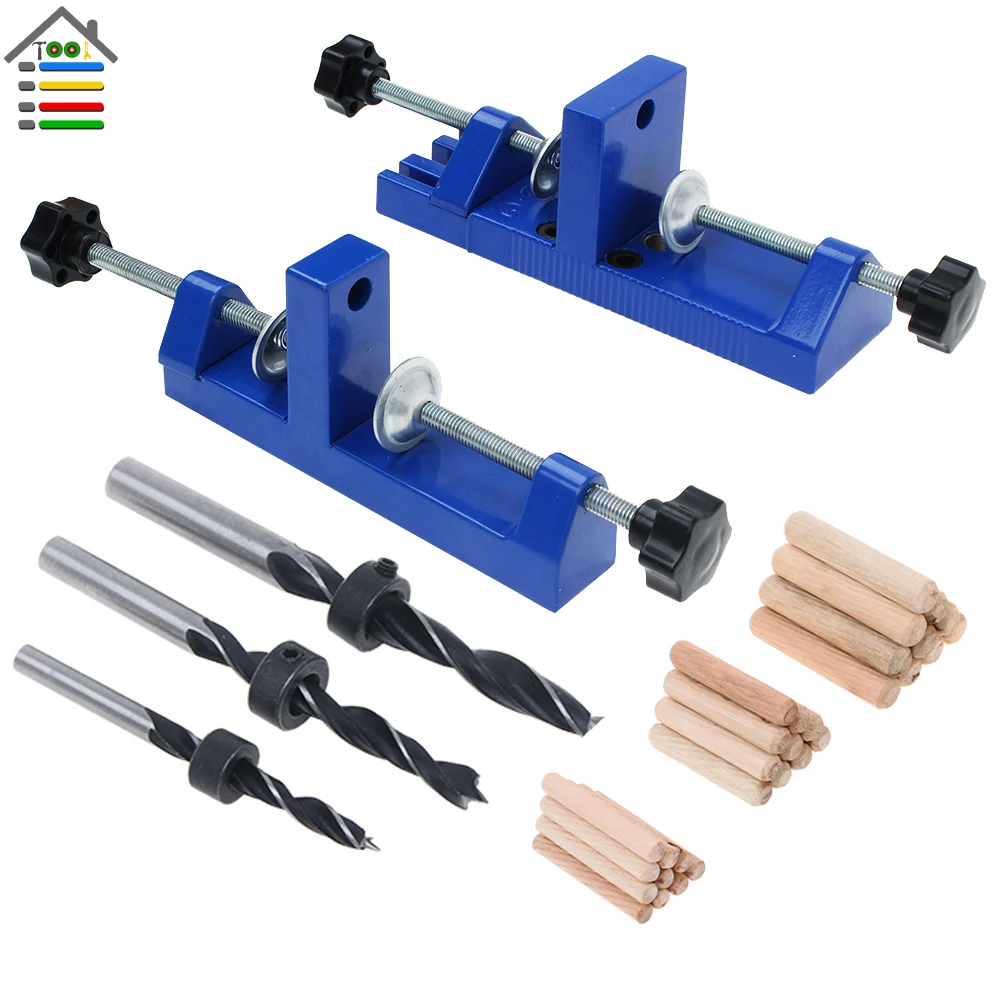 Woodworking Dowel Jig Joint Pro Doweling Jig 6/8/10mm Pocket Hole Jig