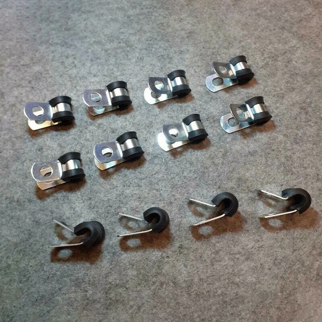 Lot de 12 clips de tuyau de frein doublés en caoutchouc de 4,7 mm pour  tuyau électrique automobile : : Auto et Moto