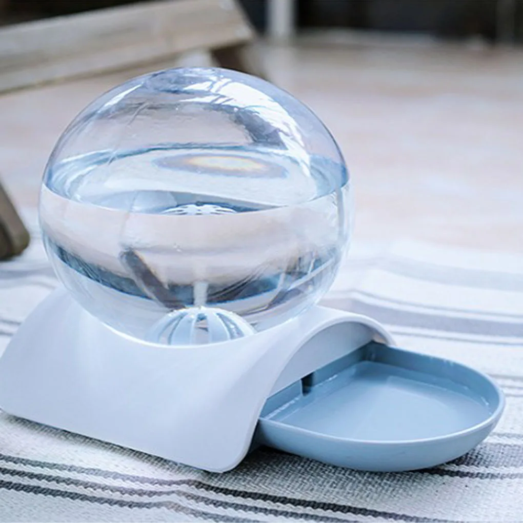 2.8L Automatic Pet Water Dispenser No Wet Mouth Ball Large Drinking Bowl Animal Water Feeder
