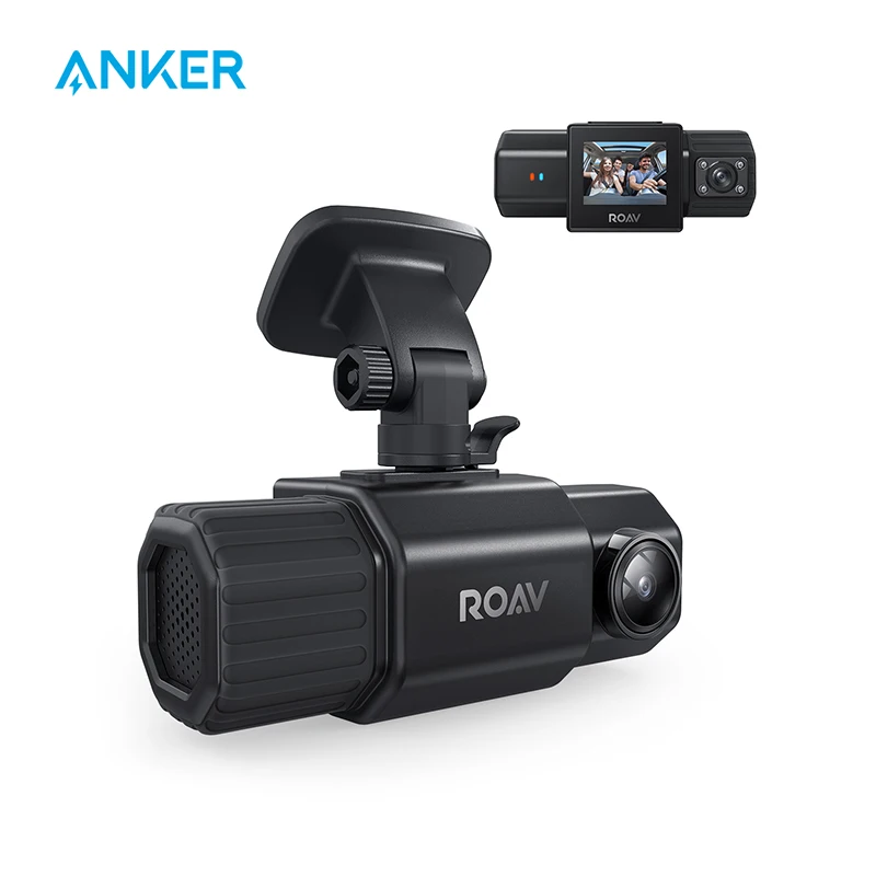 Anker Roav DashCam Duo Dual FHD 1080p Dash Cam Wide Angle Cameras Supercapacitor IR Night Vision