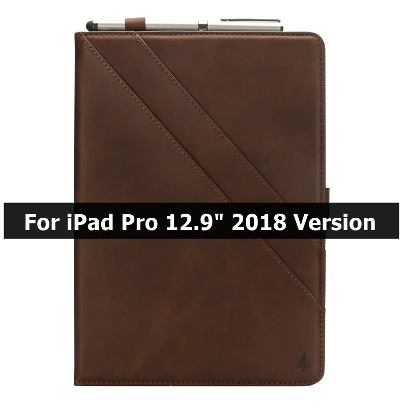 Чехол для iPad Pro 12,9 чехол Смарт кожаный Слот для карт чехол для iPad Pro 12," чехол kimTHmall - Цвет: Brown B