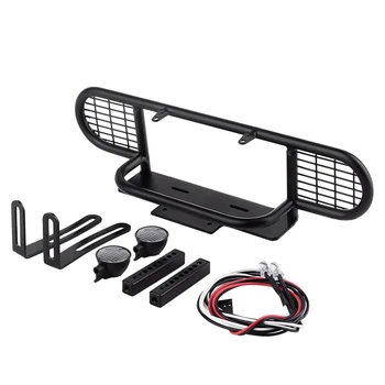 

Metal Front Camel Trophy Bumper with Led Light for 1/10 RC Crawler Traxxas TRX4 D90 D110 Defender