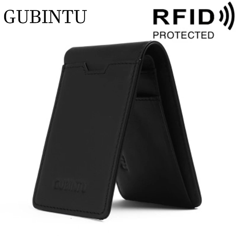 

GUBINTU Credit Card Holder Genuine Leather Card Wallet Bifold Front Pocket Wallet With RFID Business Luxury ID Card Holder