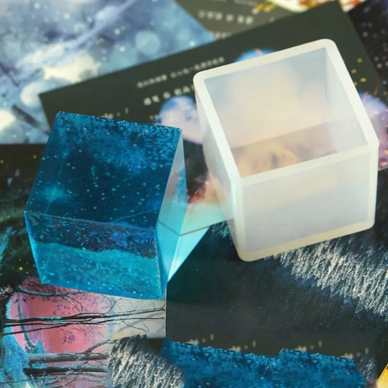 Resin Molds 10cm/4" Super Large Cube Square Silicone Mold Resin expoy Casting Jewelry Making Tools silicone mold