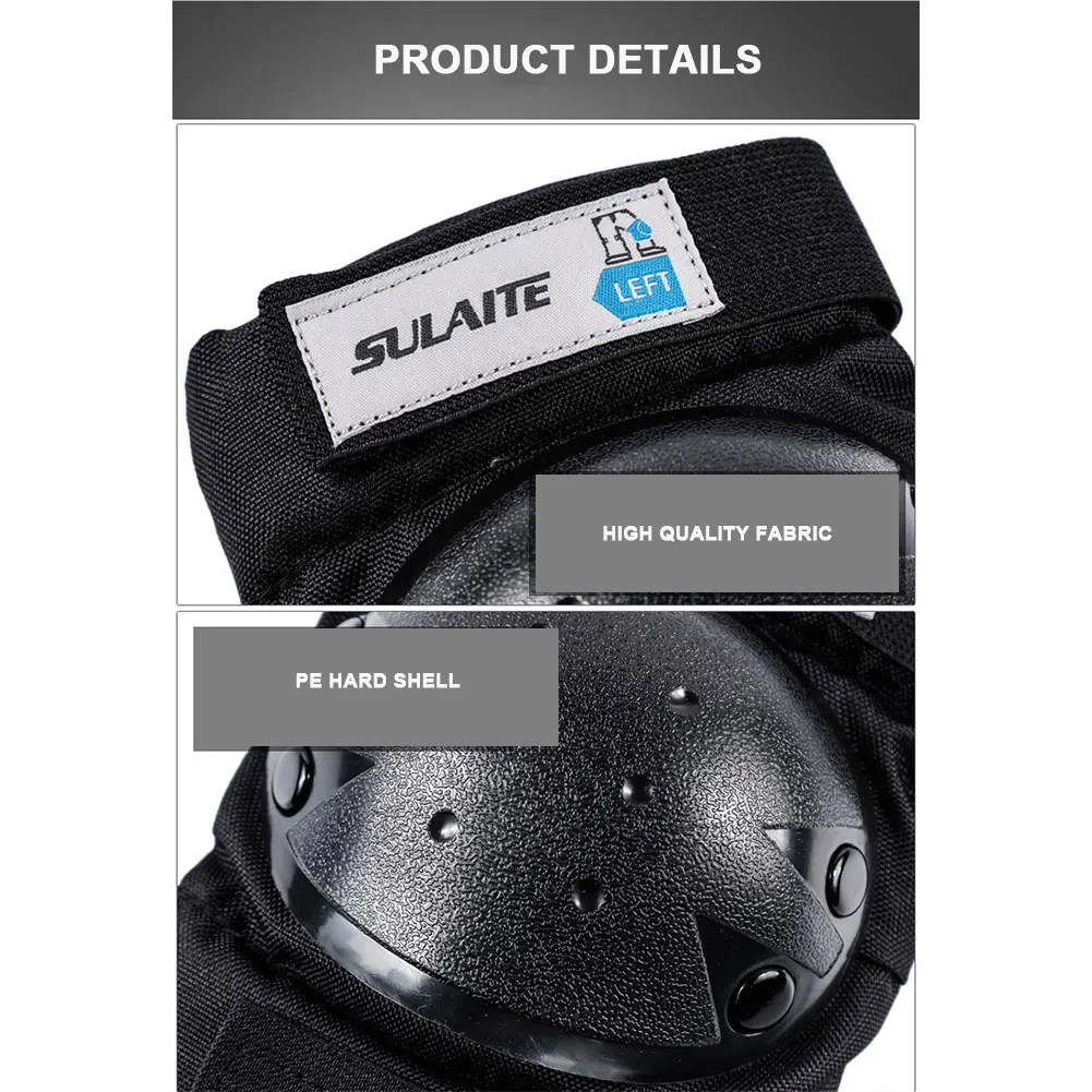 Roller-Skating Kneepad Roller Protector Elbow Motorcycle Black PE+EVA Training Movement Skating Protective Gear Protecting Palm