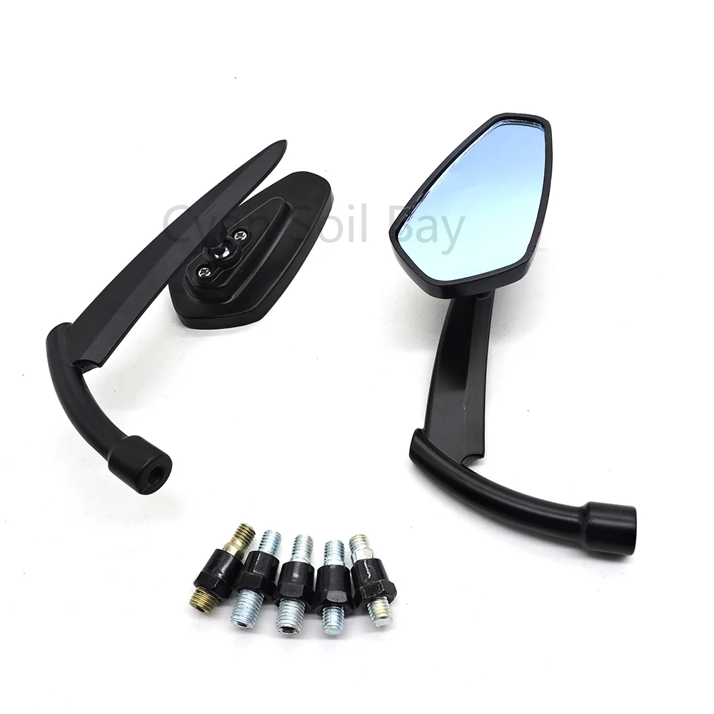 Black Convex mirror warehouseC Aluminum Universal Motorcycle Rearview