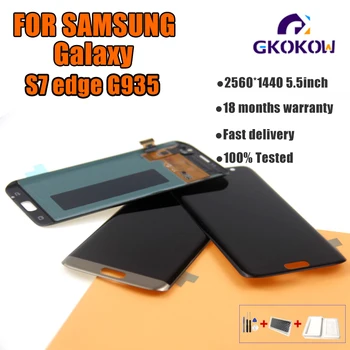 

100% Tested Working AMOLED LCD Display Touch Screen Assembly For Samsung Galaxy S7 Edge G935F G935A G935FD G935P