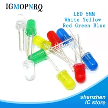 100 шт. светодиодный s Набор белый желтый красный зеленый синий электронный diy Набор 5 мм светодиодный диодный светильник Ассорти Набор DIY Горячая Распродажа