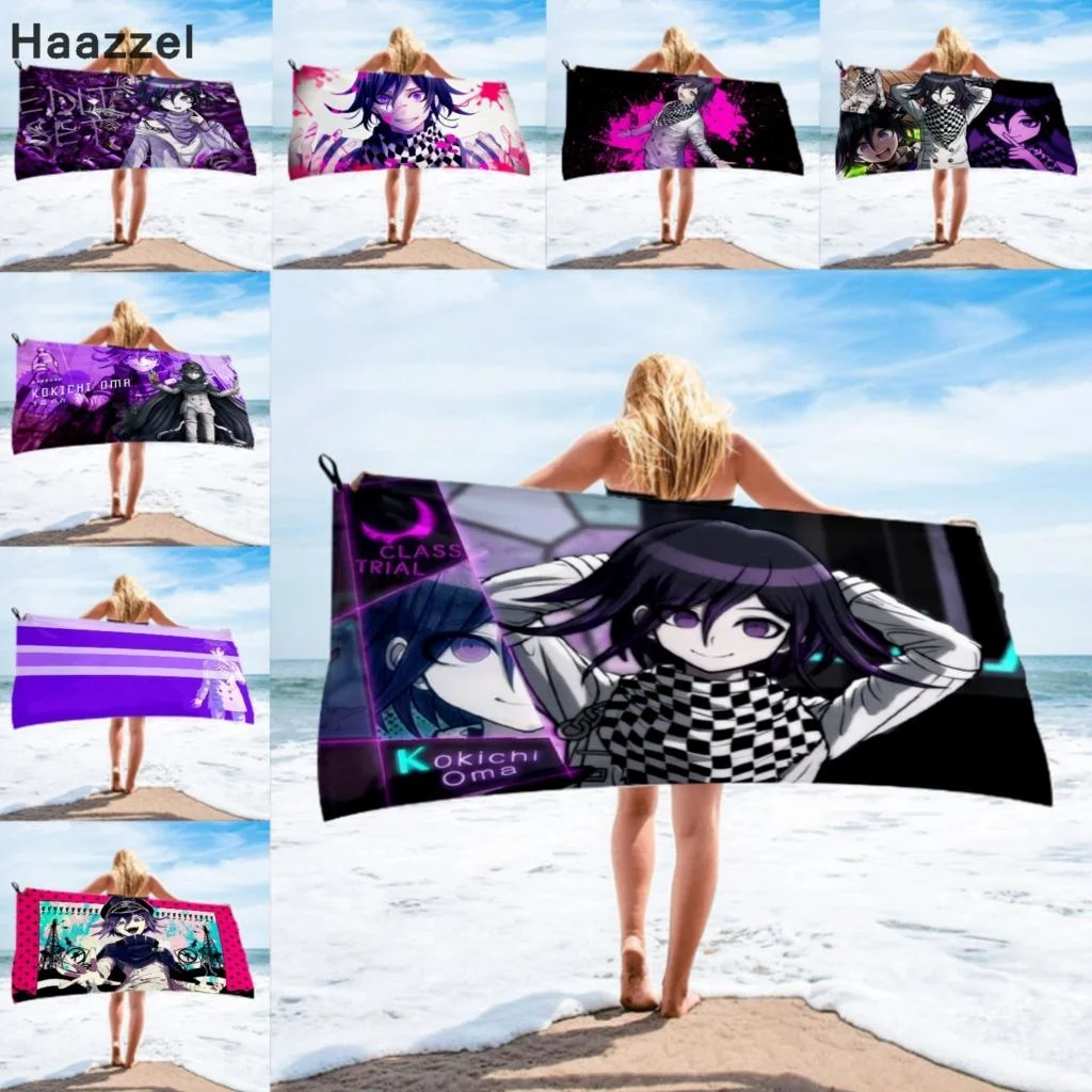 Danganronpa V3 Kokichi Oma Quicky-dry Microfiber Bath Towel beach towel printed long skirt wrapped bikini sunscreen blanket | Спорт и