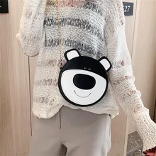 Женские сумки-мессенджеры с милыми мультяшными животными, сумки на одно плечо, универсальная сумка через плечо для телефона, круглый карман, Bolsa Feminina