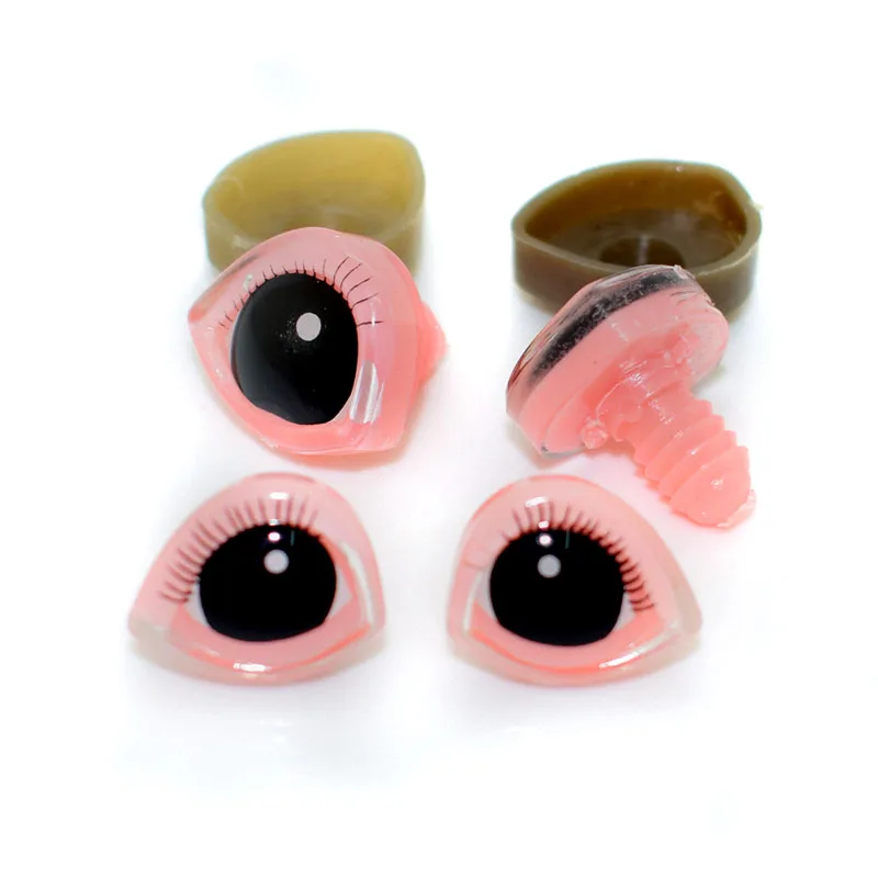 10pcs(5pairs) Eyelash Doll Eyes Safety Cartoon Eyes For Teddy Bear Stuffed Toys Snap Animal Puppet Dolls Amigurumi Craft Eye