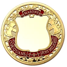 

European Freemason Sky Eye Gold-plated Commemorative Collectible Coin Gift Lucky Challenge Coin