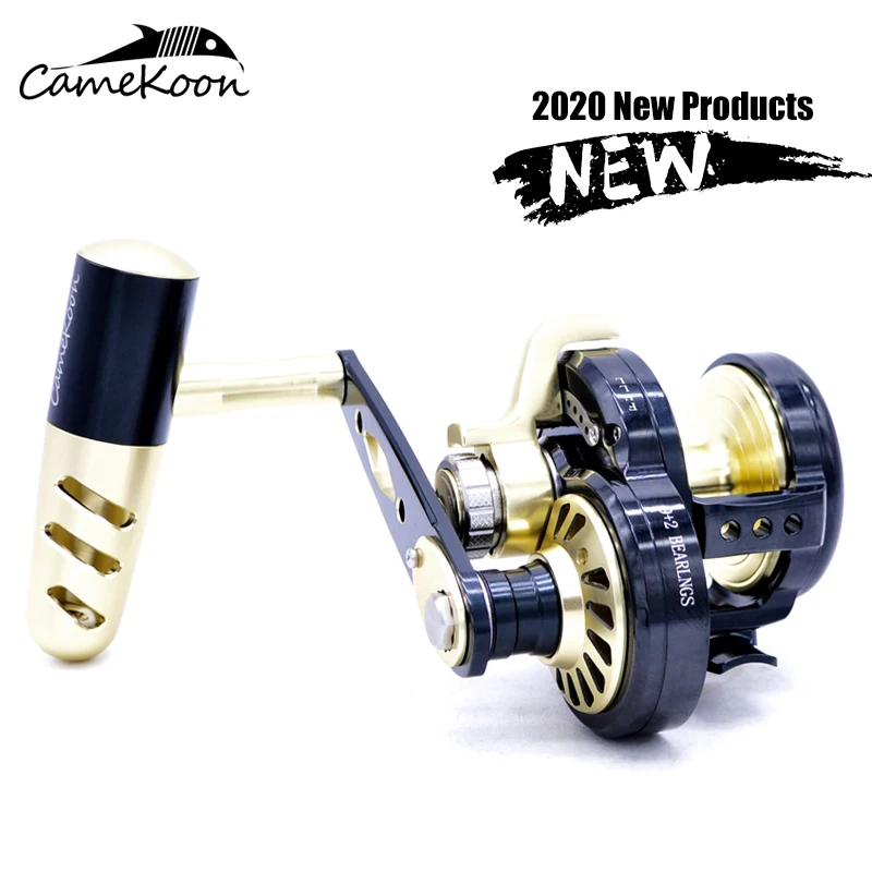Details about   CAMEKOON Off Shore Lever Drag Trolling Reel Two Speed Saltwater Jigging Fishing 