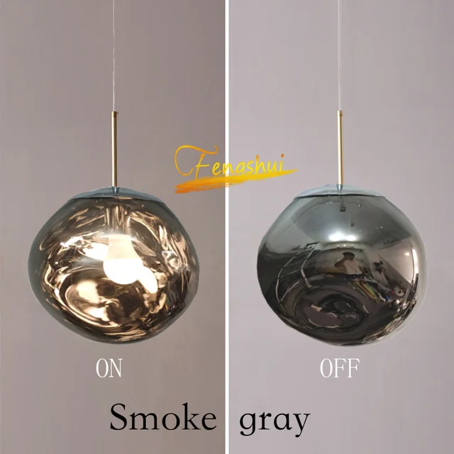 Nordic LED Lava Lamp Pendant Lights For Living Room Dining Room Kitchen Restaurant  Mmodern Chandelier Ceiling Pendant Lamp Smoky gray