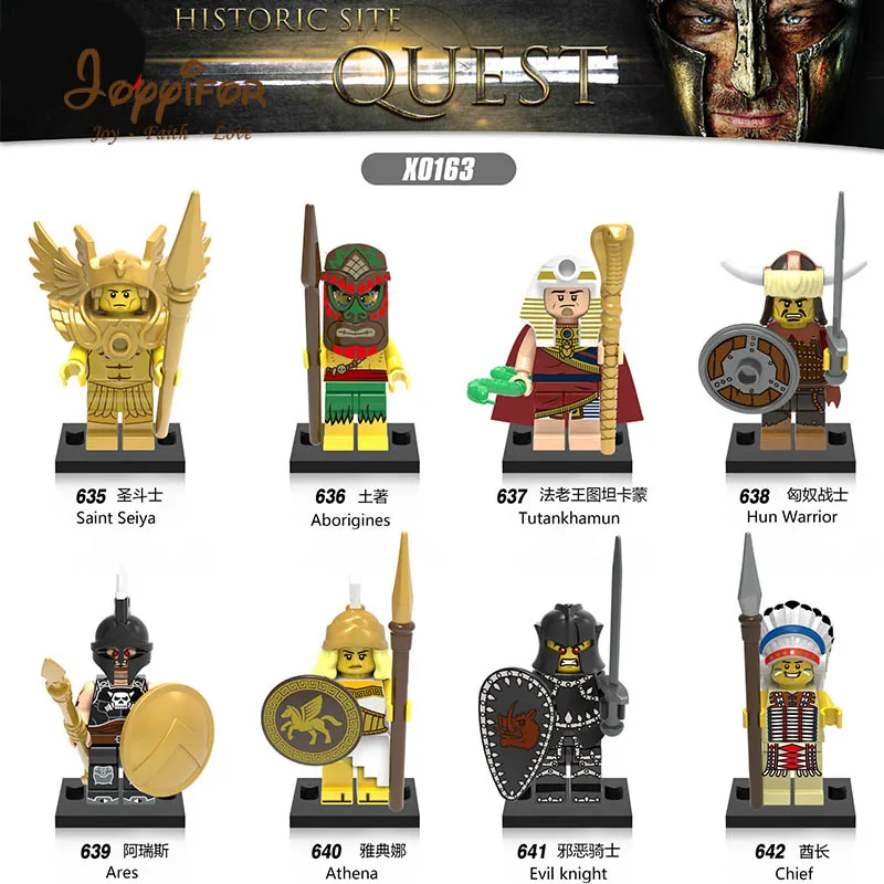 8 шт. рыцарь серии Pharaohh Gladiatorr щит солдат фигурки мини строительные блоки Развивающие игрушки для детей