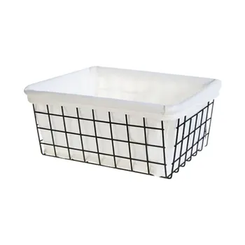 

Ion Storage Basket Art Wrought Storage Basket Desktop Bathroom Organizer Holder Home Sundries Container panier de rangementr