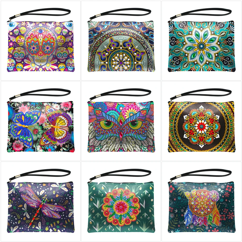 Price Diamond Painting Wallet Women Butterfly 5D DIY Diamond Embroidery Special Shaped Handbag New Year Gifts