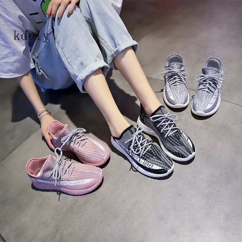 Новые модные весенне-летние белые дышащие женские кроссовки Корейская спортивная обувь для отдыха женская черная Вулканизированная обувь