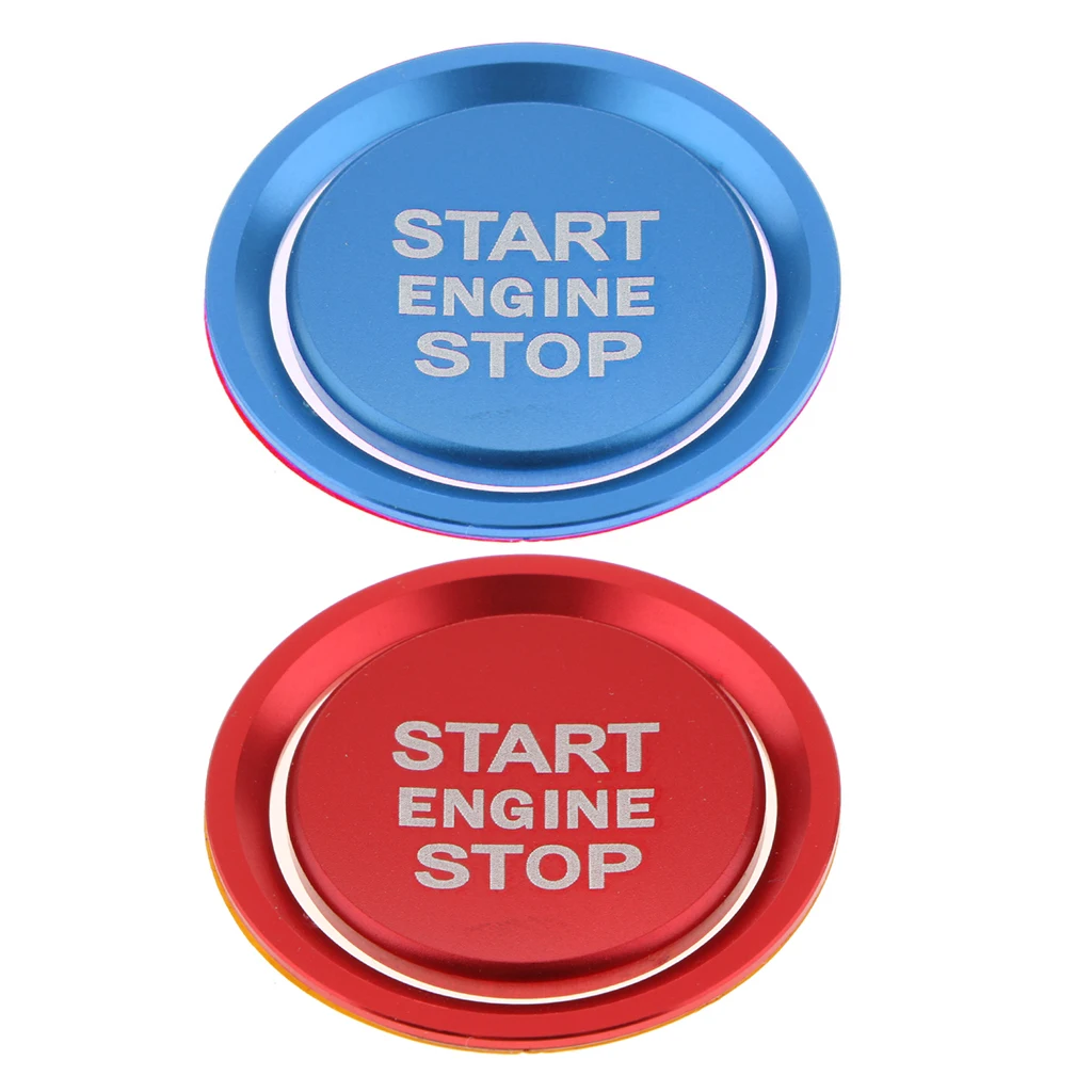 2 Pack Aluminum Alloy Engine Start Stop Push Button Cover Trim Perfect Match For Audi A6 A7 Easy To Installtion