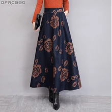 ##Special Price Retro Europe Style Long Skirts For Women Vintage Winter Velvet Wool Skirt Plus Size Stretch Maxi Skirt High Waist A-line Faldas ##Special Price Retro Europe Style Long Skirts For Women Vintage Winter Velvet Wool Skirt Plus Size Stretch Maxi Skirt High Waist A-line Faldas