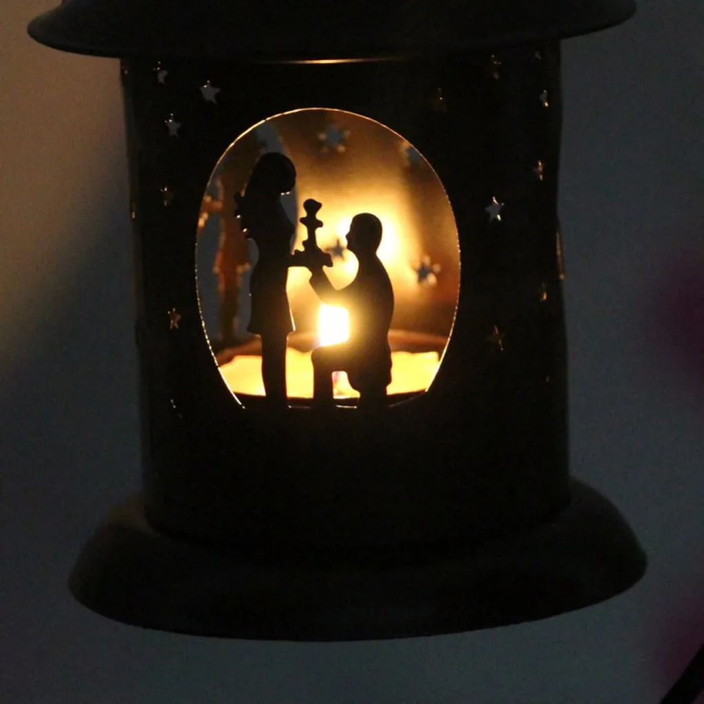 Подвесной держатель для свечей в стиле ретро, железный подсвечник, фонари, вечерние украшения для дома