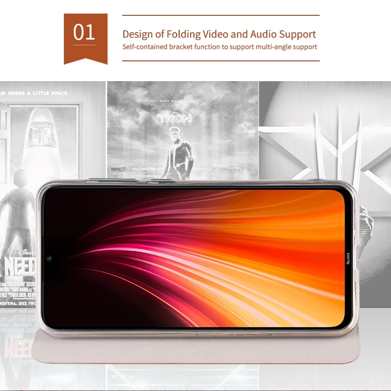MOFI для Xiaomi RedMi Note 8/RedMi Note 8 Pro смартфон кожаный чехол защитный чехол на заднюю панель оболочка бампер с кронштейном