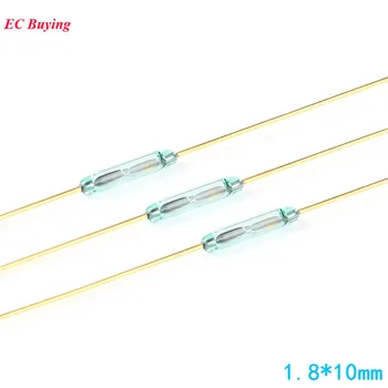 

100Pcs Magnetic Reed Switch 1.8*10mm DIY Magnetic Sensor Normally Open Reed Switchs NO Contact For Sensors