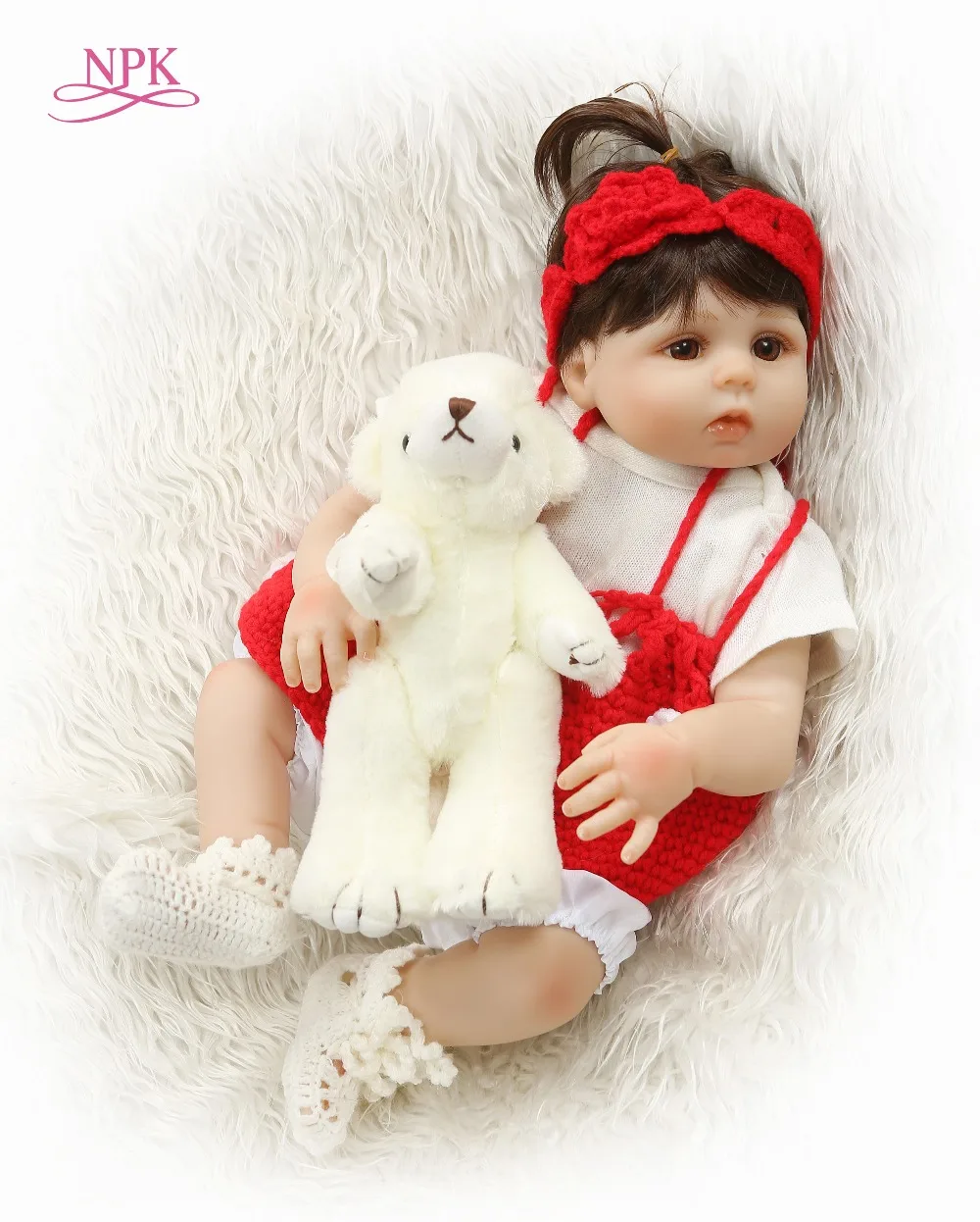 

NPK Bebes Reborn Dolls 48CM Reborn Baby Doll Full Vinyl Silicone Newborn Baby Doll bonecas Whole Body Doll For Children Gifts