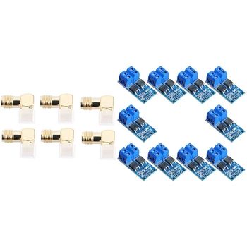 

12x SMA Female Right Angle Solder PCB Mount RF Connector & 10x DC 5-36V 15A 400W Dual High-Power MOS Transistor Module
