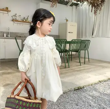 

2020 Korea Style Girls Dress Spring Cotton Fashion Girls Dresses 1-6 Years PP741