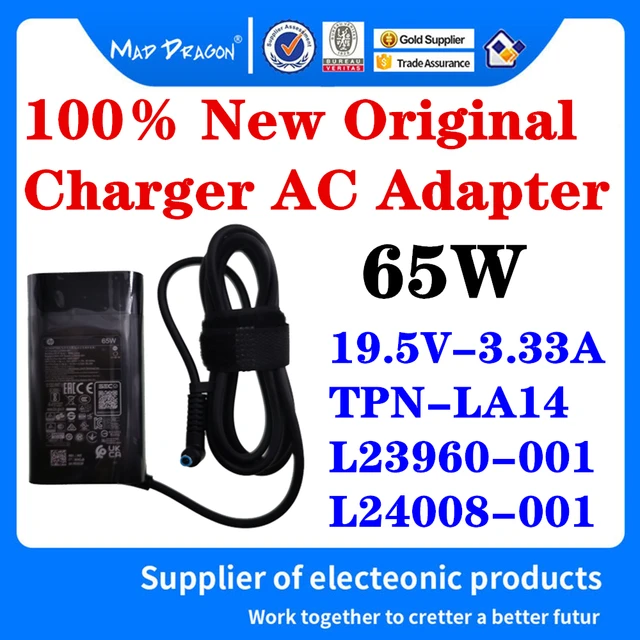 Nouveau Original TPN-LA14 L23960-001 L24008-001 Pour HP Spectre Envy x360  Série Ordinateur Portable 65W 19.5V-3.33A Adaptateur Chargeur Câble -  AliExpress