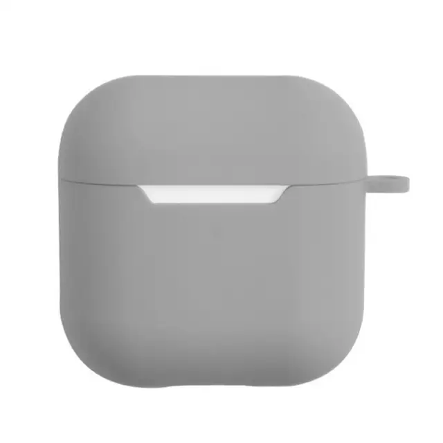 Suitable For Airpods Pro 4 Air Pods Bluetooth Wireless Earphone Shell Silicone Protective Case Cover Charging Box Bags Skin Light Grey