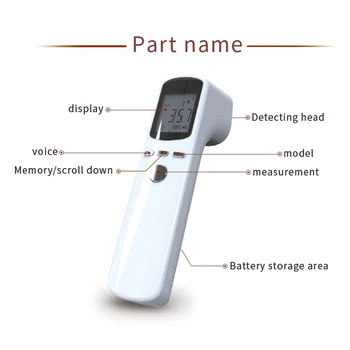 

Handheld Infrared Thermometer Forehead Body Temperature Meter Measuring Backlight for Baby Adult ALI88