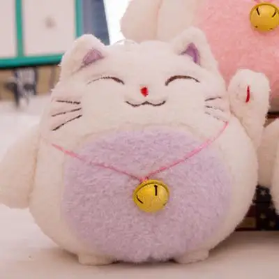 Kawaii 18 см плюшевые животные куклы игрушки Фортуна кошка плюшевые игрушки Счастливый Кот украшение автомобиля Рождественские подарки для детей - Цвет: Red