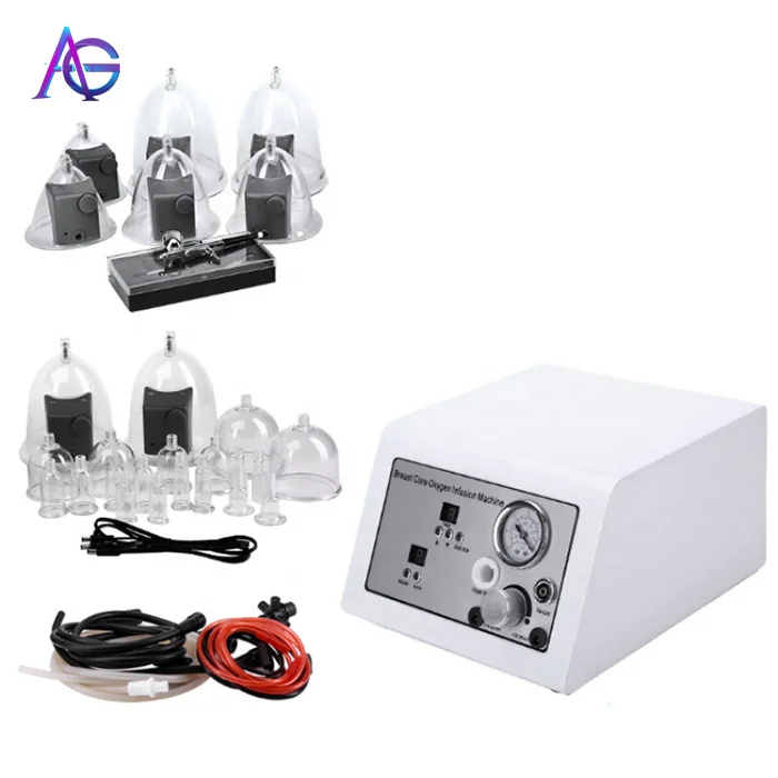 

2 in 1 Breast Enlargement skin Lifting Cellulite Machine Oxygen Jet Spray Vacuum Suction for home and salon use