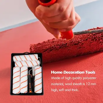 

Household Wall Decoration Brush Pro Wall Painting Tools Fashionable Paint Roller Brushes Set Home Decoration Accessories