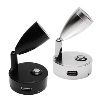 

12V Bed Lamp 180 Degree Rotation Multipurpose Campers Led RV Reading Light Adjustable Portable Button Control Vehicles Eye Care
