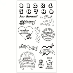 Dutch Transparent Silicone Stamps for DIY Scrapbooking and Decorative Projects (Burgundy)